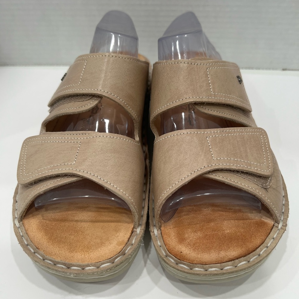 Finn Comfort Tan Leather Slide On Sandal Sz 10/10.5 or 41
